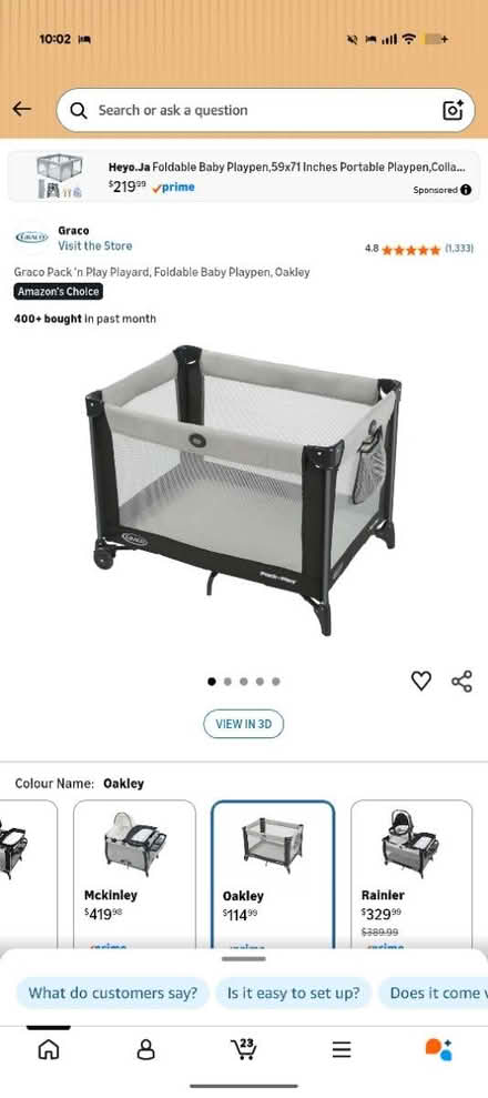 Photo of free Play pen Graco crib (Carling) #1