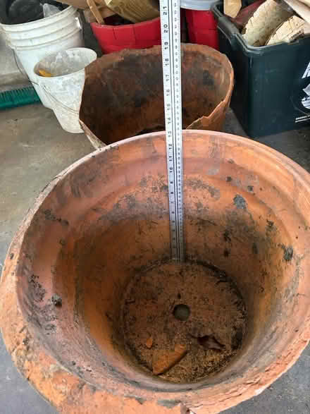 Photo of free Clay outdoor planters; rip-rap (Columbia Heights (Monroe St)) #2
