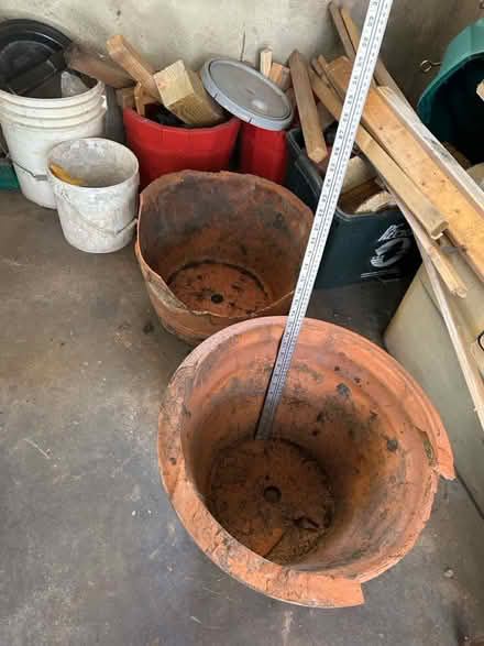 Photo of free Clay outdoor planters; rip-rap (Columbia Heights (Monroe St)) #1