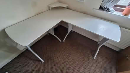 Photo of free White PC desk. Used,good condition (Hillmorton CV22) #2