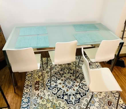 Photo of free Glass table with four chairs (SW) #2