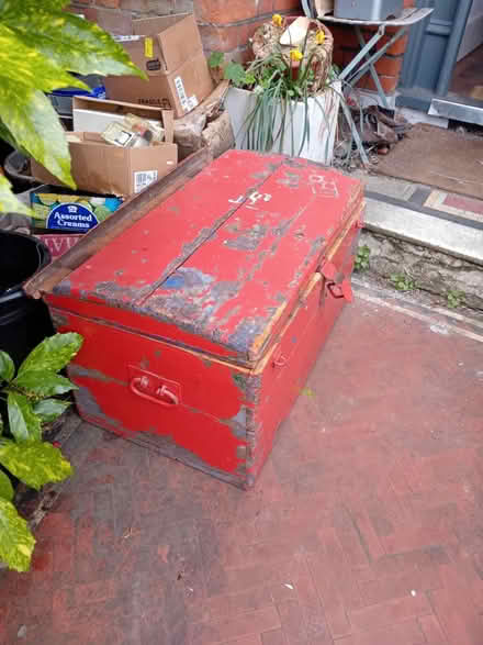 Photo of free Old wooden chest for upcycling (Wandsworth Common SW12) #1