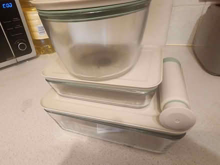 Photo of free Glass vacuum storage containers (Sutton Leach WA9) #1