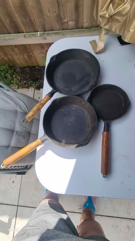 Photo of free Three cast iron skillets (Colindale NW9) #1