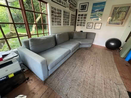 Photo of free Sofa - corner, grey, fabric (W4) #1