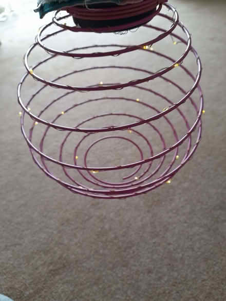 Photo of free Pink solar power spiral ball light for garden (South End MK42) #2