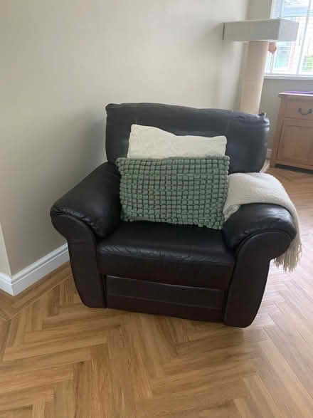 Photo of free brown leather armchair (Northfield Crescent NG9) #3