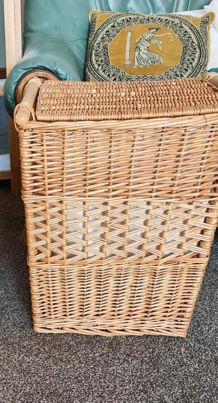 Photo of free Wicker laundry basket (Great Sutton CH66) #1