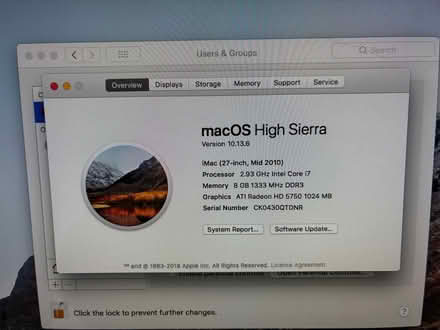Photo of free Apple iMac 2010 27” Computer (BS10) #2