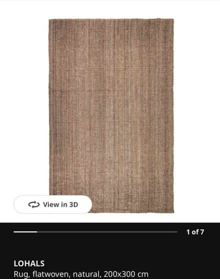 Photo of free 200x300cm jute rug perfect conditions (North Kensington W10) #2