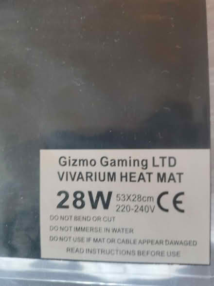 Photo of free Vivarium heat mat (ST216 Eccleshall) #2