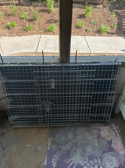 Photo of free Folding Hvy Dty Dbl Door Dog Crate (Catonsville, MD) #1