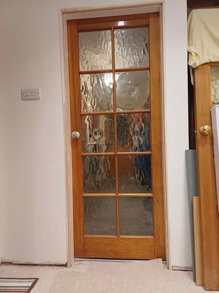 Photo of free Pine bullseye glass door (Stourport, Worcs, DY13) #2