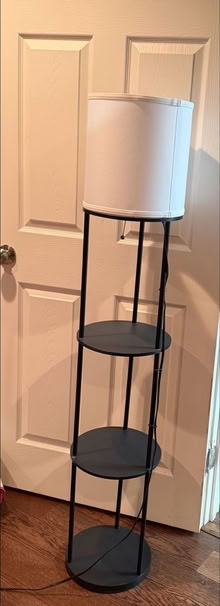 Photo of free Floor lamp with shelves (Crofton) #1