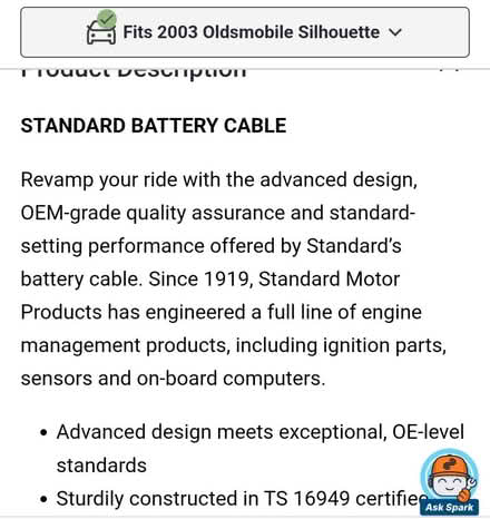 Photo of Positive battery cable for (Richland mo) #2