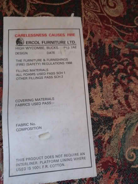 Photo of free Ercol easy chair (Belper Town centre) #4