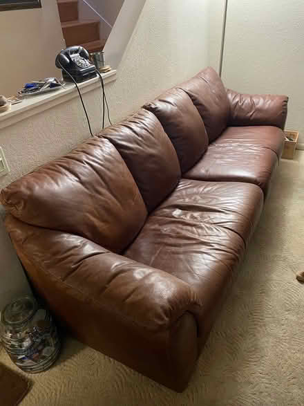 Photo of free Leather couch (Soquel Drive) #2