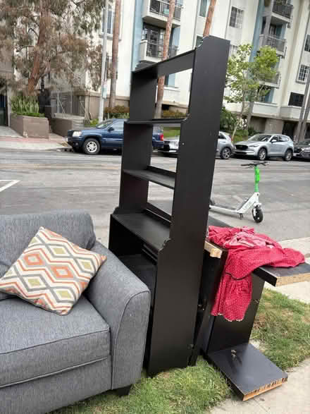 Photo of free Couch and book shelf (Miracle Mile) #2