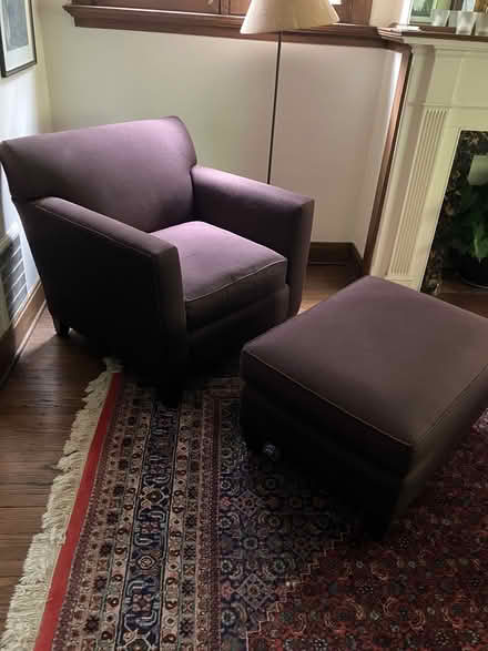 Photo of free Crate and Barrel chair and ottoman (Evanston) #3