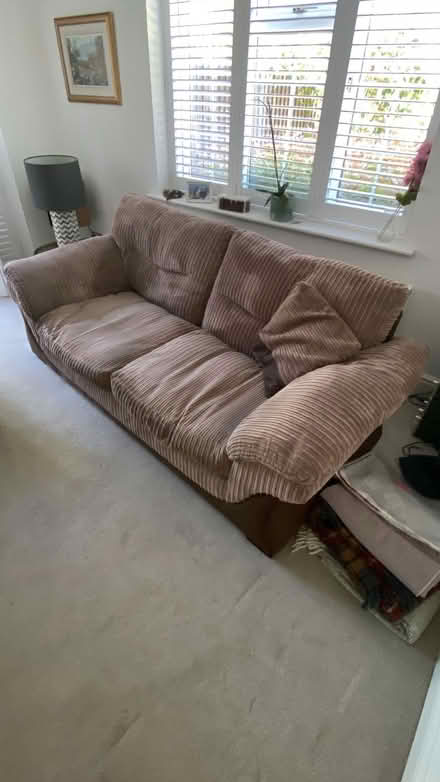 Photo of free Comfortable Corduroy Sofa. (Manor Park KT19) #1