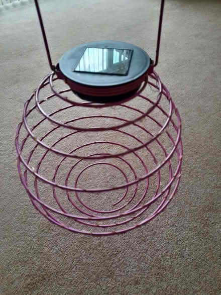 Photo of free Pink solar power spiral ball light for garden (South End MK42) #1