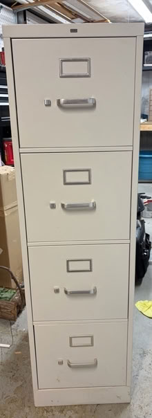 Photo of free HON 4-Drawer Metal File Cabinet (Belmont, MA) #1