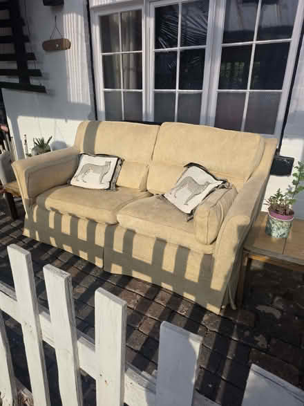 Photo of free OATMEAL SOFA. FAiR CONDITION (Tong TF11) #3