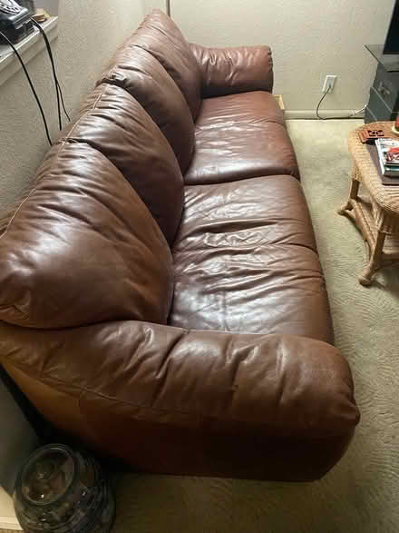 Photo of free Leather couch (Soquel Drive) #1