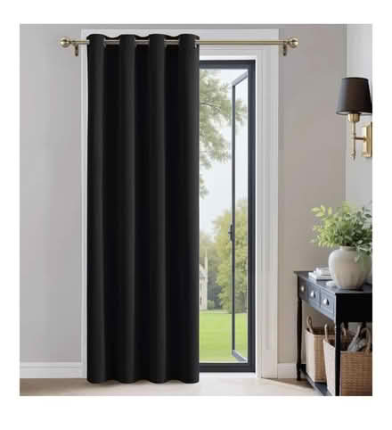 Photo of free New Black Floor length door Curtain (RG2 Shinfield) #1