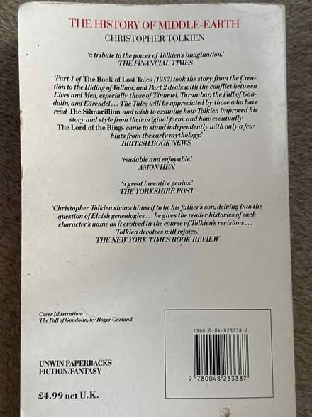 Photo of free Tolkien- Book of Lost Tales 2 (Sanderstead) #2