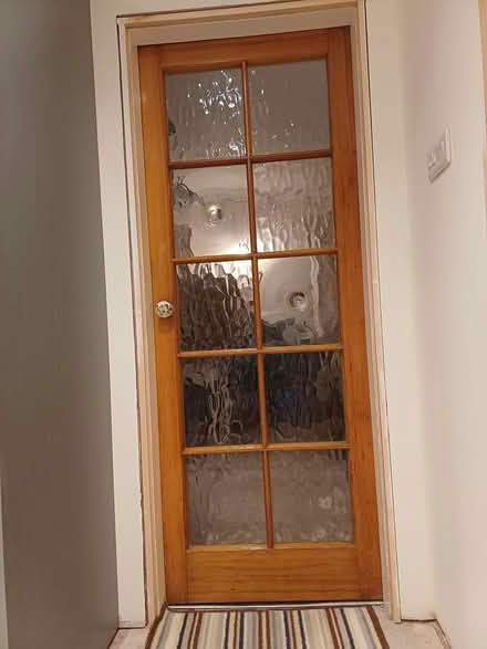 Photo of free Pine bullseye glass door (Stourport, Worcs, DY13) #1