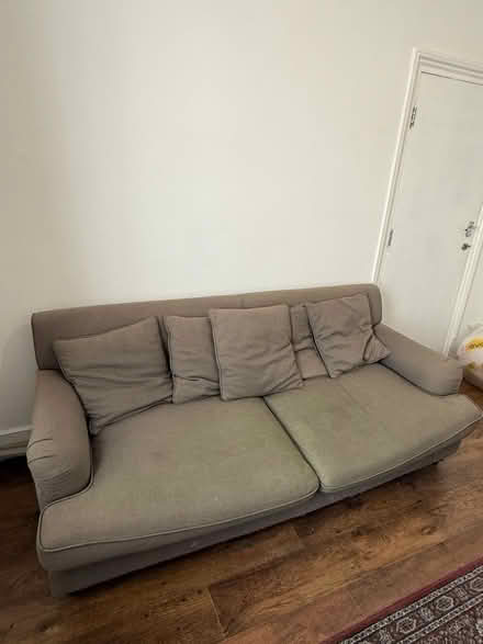Photo of free 3 seater grey sofa (Grange Court E10) #2