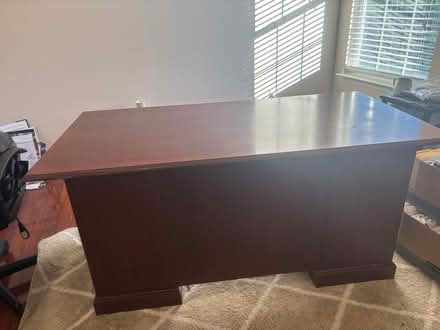 Photo of free Burgundy office desk (Gambrills MD) #2