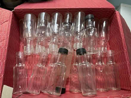 Photo of free 24x 100ml glass bottles plus lids (Pulborough) #1
