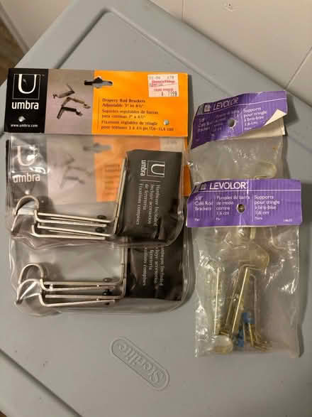 Photo of free New/Unopened Drapery Rod Brackets (Belmont, MA) #1