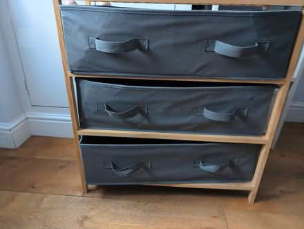 Photo of free Chest of drawers, wood & cloth (L18) #1