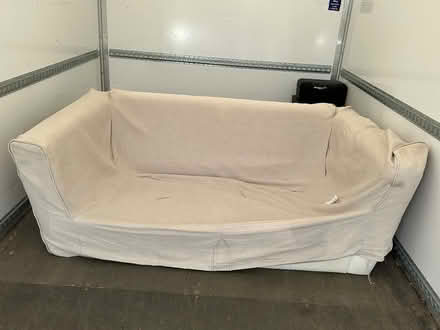 Photo of free Sofa with removable Linen cover (CO10) #1