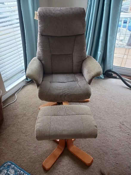 Photo of free Swivel Armchair and Footstool (Yarwell PE8) #1