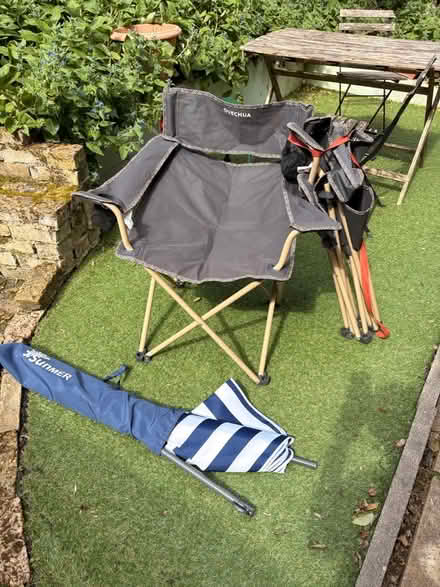Photo of free Camping chairs and sun umbrella (Stoke Newington N16) #1