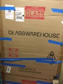 Photo of free Frameless shower glass 32.5 x 58.25 (nyc) #1