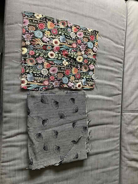 Photo of free 2 small heavy weight fabric scraps (Lyndon Green B26) #1