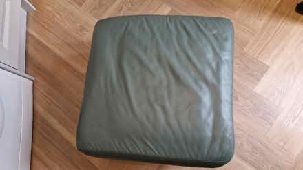 Photo of free Green leather footstool (Northfields) #2