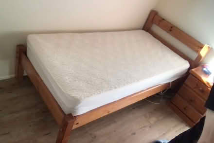 Photo of free Pine bed/Mattress/Electric blanket (Logan South) #1