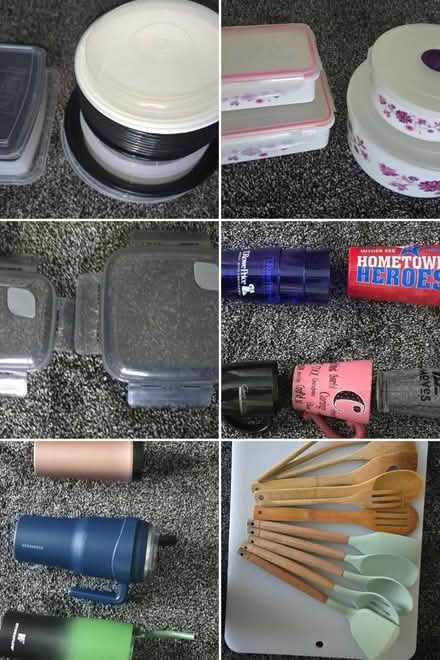 Photo of free Wood spatula set, containers, mugs (Randallstown) #1
