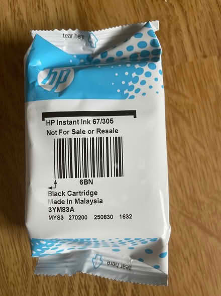 Photo of free Hp black instant ink cartridge (Ballymacarret BT5) #1