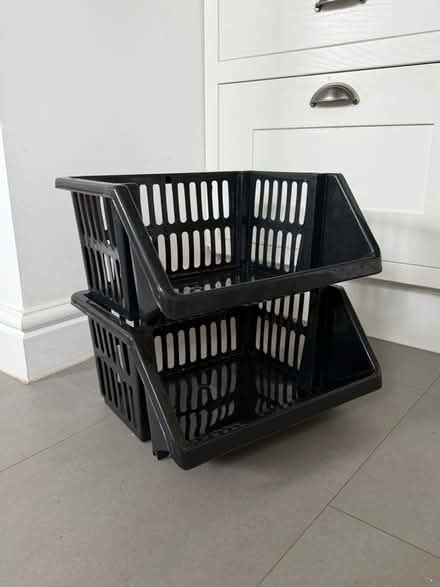 Photo of free 2 pieces stacking storage rack (Amersham HP6) #1