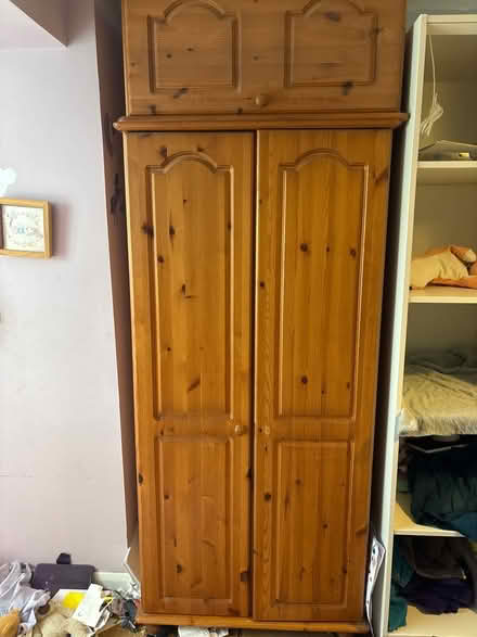 Photo of free Pine wardrobe and top box (Northcourt OX14) #1