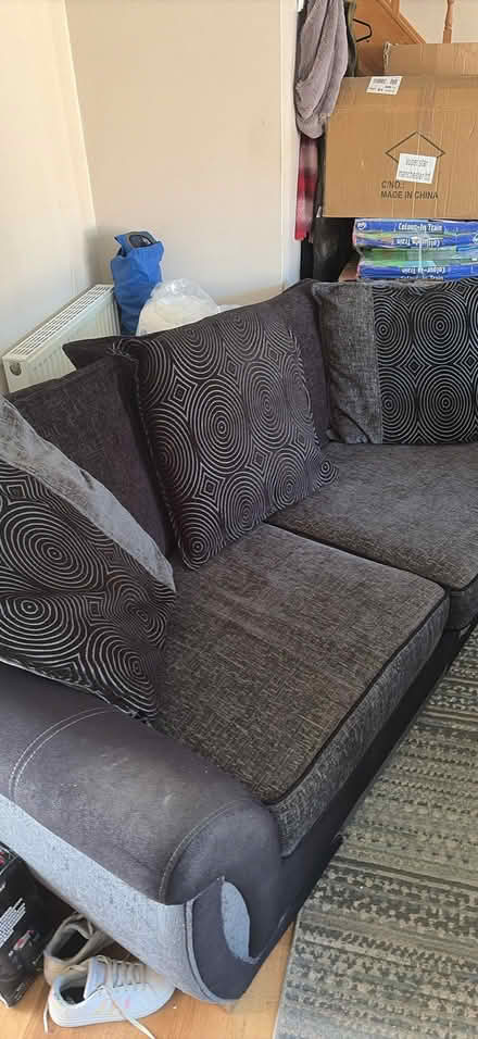Photo of free DFS Corner Sofa black and grey (Eight Ash Green CO3) #3
