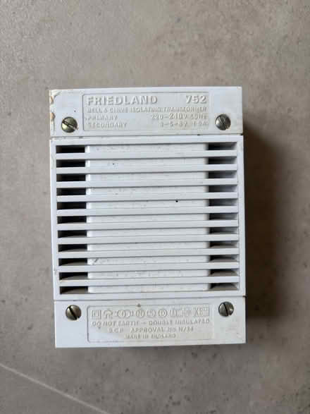 Photo of free Door bell transformer (Peachcroft OX14) #1