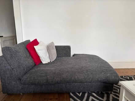 Photo of free Navy grey sofa (Fulham Palace Rd SW6) #2